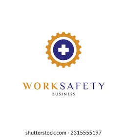 Plantilla de diseño de logotipo de icono de seguridad laboral