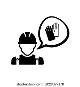 work safety icon on white background