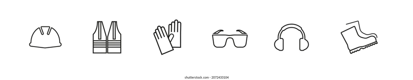work safety icon on white background