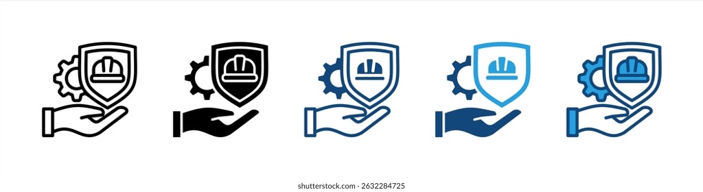 Work Safety icon sheet multiple style collection