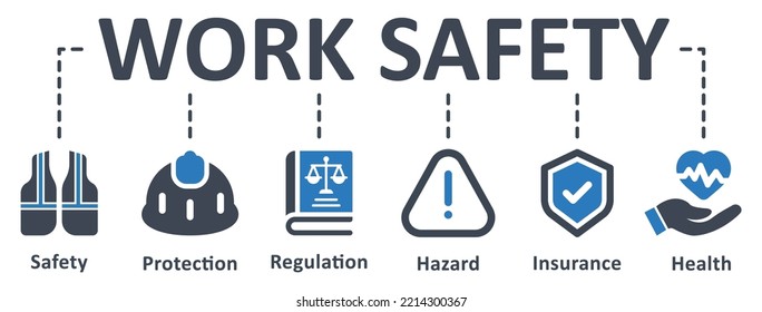 Work Safety icon - vector illustration . Work, safety, security, protection, workplace, construction, insurance, infographic, template, presentation, concept, banner, pictogram, icon set, icons .