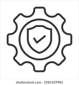 Work Safety Icon Vector Illustration Outline