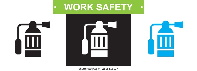 Work safety icon. Vector for websites, mobile interfaces, presentations, banner, visual branding etc. Vector illustration. isolated on white and black background. EPS 10