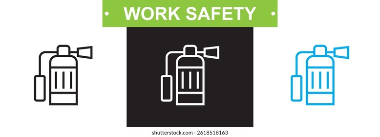 Work safety icon. Vector for websites, mobile interfaces, presentations, banner, visual branding etc. Vector illustration. isolated on white and black background. EPS 10
