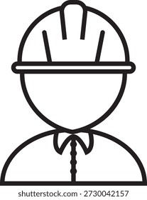 work safety line icon. worker human icon