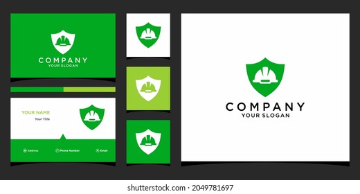 work safety shield logo designs