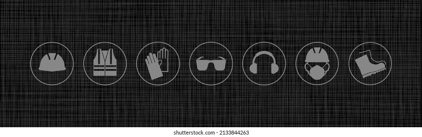 work safety sign on white background
