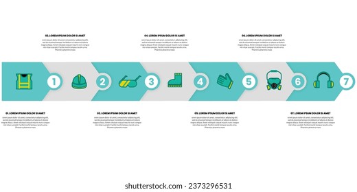 Arbeitsschutzzeichen auf weißem Hintergrund, Vektordesign