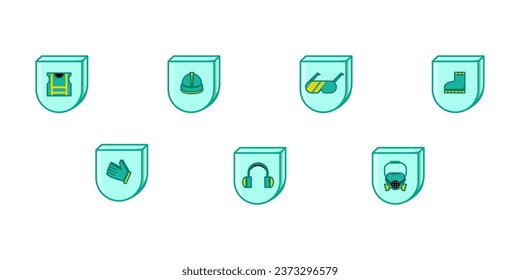 work safety sign on white background, vector design