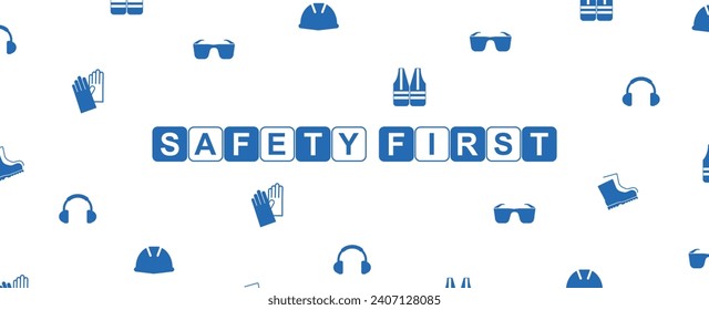 work safety sign on white background