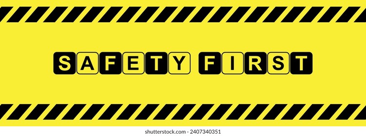 work safety sign on white background
