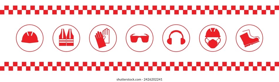 work safety sign on white background