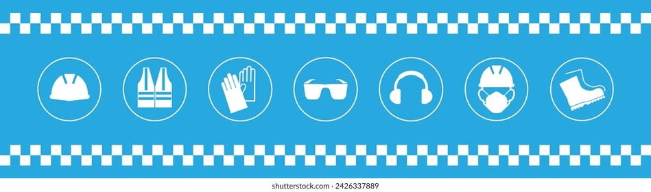 work safety sign on white background