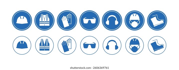 work safety sign on white background