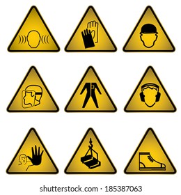 Work Safety Sign- Vector