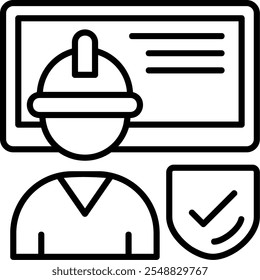 Work Safety Training Vector Icon Design