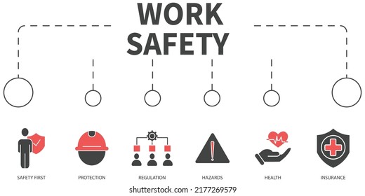 Work Safety Vector Illustration Concept Banner Stock Vector (Royalty ...