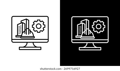 Diseño de conjunto de iconos blancos de seguridad laboral