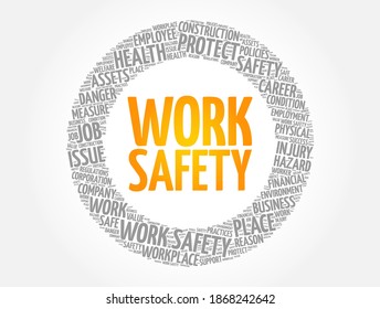 Work Safety Word Cloud Collage Terms Stock Vector (Royalty Free ...