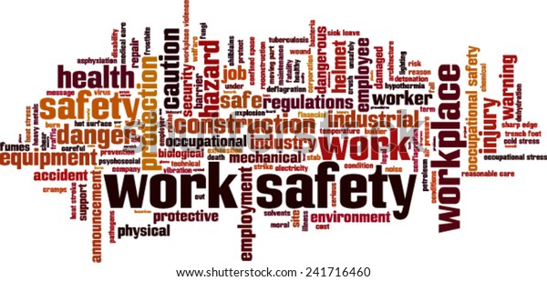 Work Safety Word Cloud Concept Vector Stock Vector (Royalty Free) 241716460