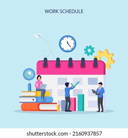 Work Schedule concept vector. Week schedule, daily plan, work organizer.