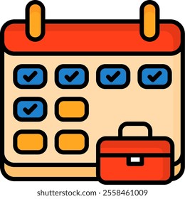 Work Schedule Filled Style Icon Design