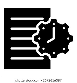 Elemento De Ícone De Cronograma De Trabalho Para Design