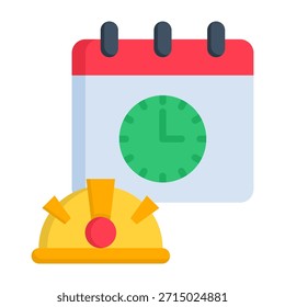 Icono de horario de trabajo Ilustración vectorial de estilo plano