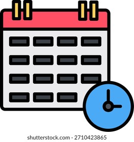 Icono de horario de trabajo Símbolo de arte Signo