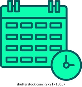 Símbolo de Arte do Ícone de Agenda de Trabalho
