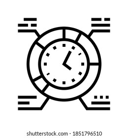 work schedule line icon vector. work schedule sign. isolated contour symbol black illustration