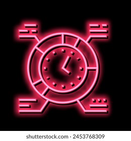 work schedule neon light sign vector. work schedule sign. isolated symbol illustration