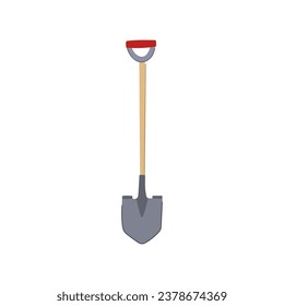 work shovel cartoon. garden tool, agriculture gardening, spade dig work shovel sign. isolated symbol vector illustration