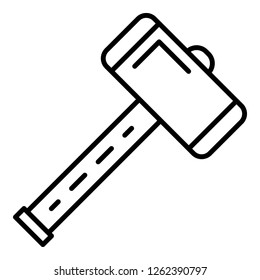 Work sledge hammer icon. Outline work sledge hammer vector icon for web design isolated on white background