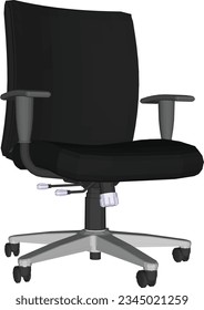Work Smart, Rotate Better - Vector Office Chair Illustration
