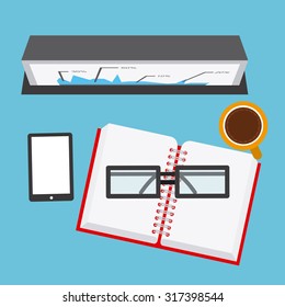 work space design, vector illustration eps10 graphic 