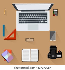 Work space and equipment for work.