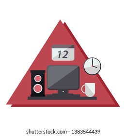 Work space and office objects