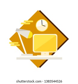 Work space and office objects