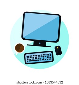 Work space and office objects