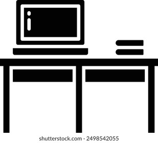 Work Space solid glyph vector illustration