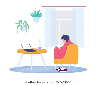Work, stay, flu at Home.