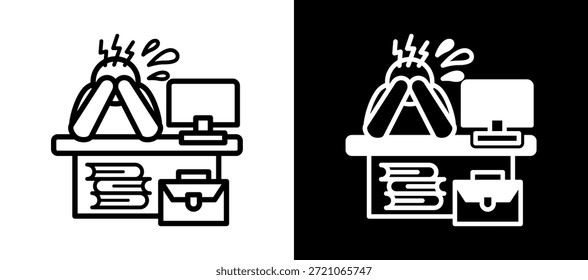 Vektorgrafik mit weißem Hintergrund für das Symbol "Arbeitsspannung"
