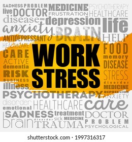 Work Stress Word Cloud Collage Health Stock Vector (Royalty Free ...