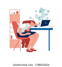 Work and study at laptop, communication vector illustration