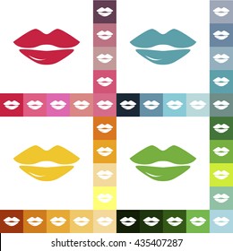 work in the style of a flat lip shade