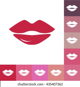 work in the style of a flat lip shade