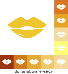 work in the style of a flat lip shade