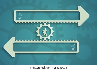 work to success concept, eps10 vector