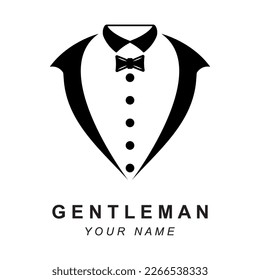 Work suit logo, tuxedo logo, Fashion Logo Design, brand fashion and symbol vector
